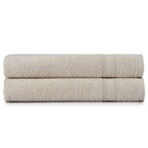 Beige 100% Cotton Towel Set